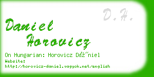 daniel horovicz business card